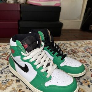 Nike Air Jordan High Green Black White Sneakers